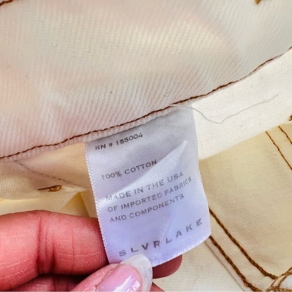 SLVRLAKE NWT Overall Shorts in Natural White Small - Picture 2 of 12